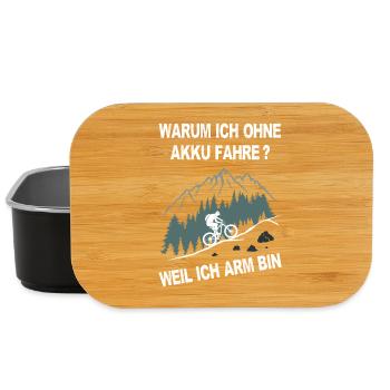 E-Bike, Mountainbike, bergauf, radfahren, Berge - Lunch Box - Schwarz - Vorne