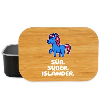 Islandponys Statement Islandpferde Pony Pferdenarr - Lunch Box - Schwarz - Vorne