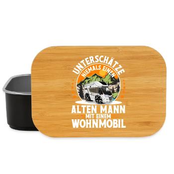Camping Camper Campen - Lunch Box - Schwarz - Vorne