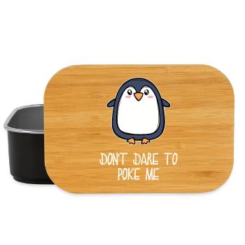 Antarctique Animal Mignon Pingouin Seabird Déclaration - Boîte à goûter - noir - Devant