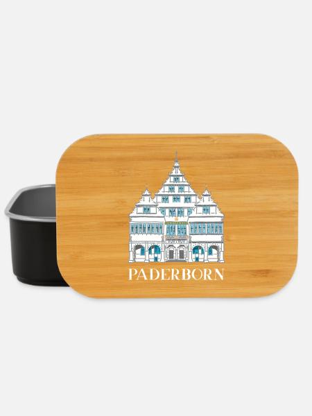 Paderborn, Historisches Rathaus, Deutschland - Lunch Box - Schwarz