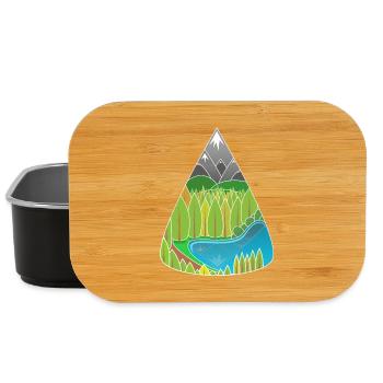 Alpen Bergsee Waldzauber - Lunch Box - Schwarz - Vorne