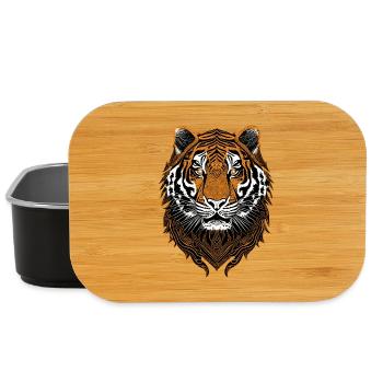 Tiger head - Lunch Box - black - Front