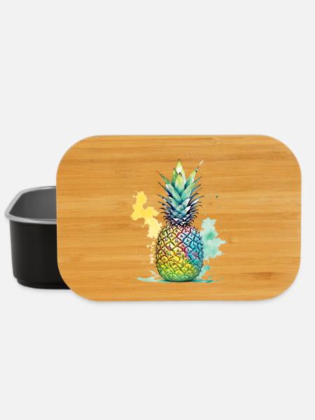 Ananas - Lunch Box - Schwarz