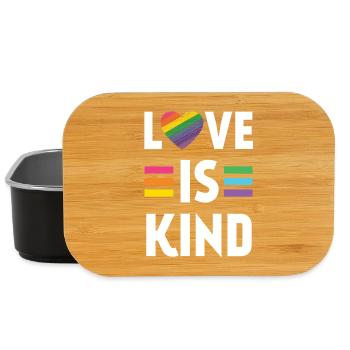 Mois de la fierté LGBT - Love is Kind - Boîte à goûter - noir - Devant