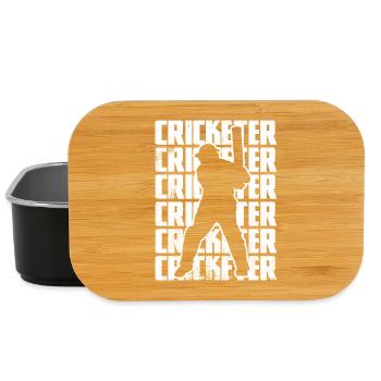 Funny cricketer - Lunch Box - black - Front