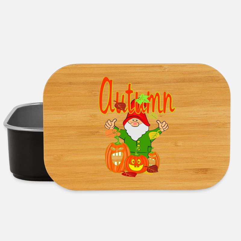 Herbstlicher Gartenzauber mit Kürbissen - Lunch Box - Schwarz