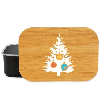 Christmas Tree Symbol Balls Colors Icon Fir Forest - Lunch Box - black - Front