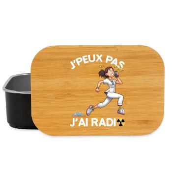 J'peux pas J'ai Radio Citation drôle Radiologie - Boîte à goûter - noir - Devant