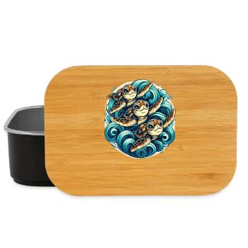 Pins de mer de style koï - Boîte à goûter - noir - Devant