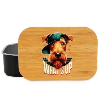 Irish Terrier Was geht ab Gangsta Hund Geschenk - Lunch Box - Schwarz - Vorne