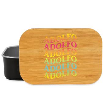 Adolfo T-Shirt mit Welleneffekt T-Shirt Geschenkidee - Lunch Box - Schwarz - Vorne