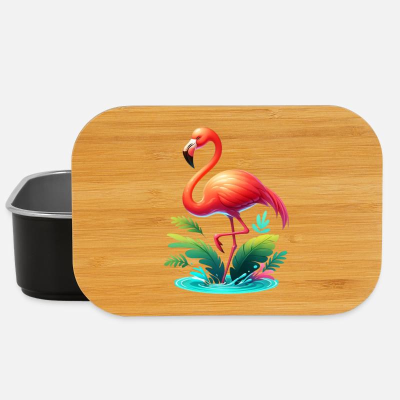 Flamingo - Lunch Box - Schwarz