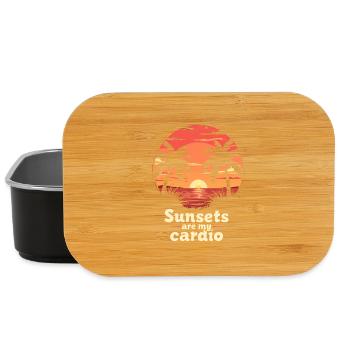 Les couchers de soleil sont mon cardio - Boîte à goûter - noir - Devant