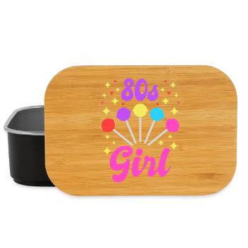 Fille des années 80 - Boîte à goûter - noir - Devant
