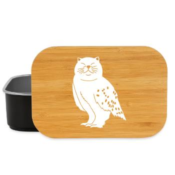 Chat chouette - Boîte à goûter - noir - Devant