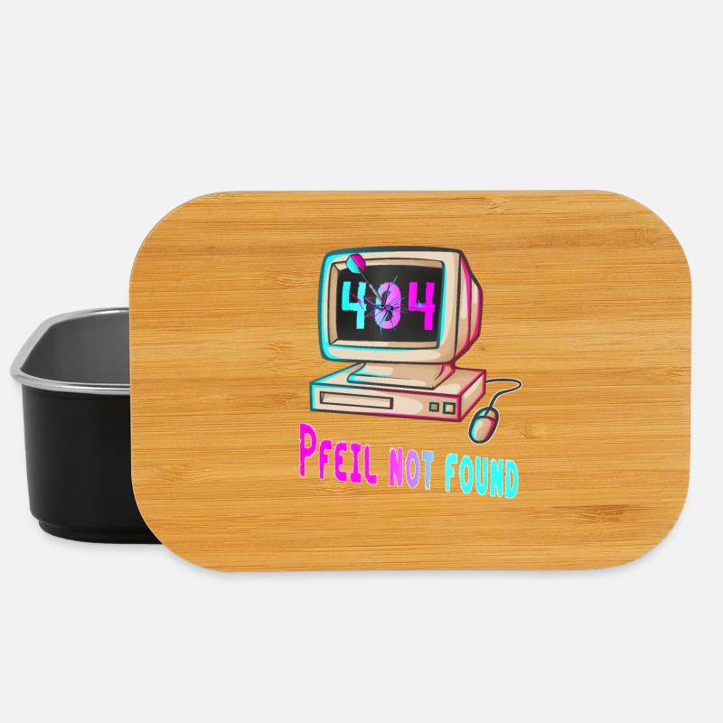 404 Retro Design - Lunch Box - Schwarz