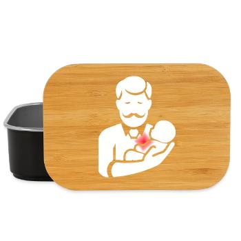 papa père papou humour blague cadeau t - Boîte à goûter - noir - Devant