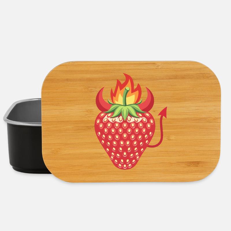 Teuflische Erdbeere - Lunch Box - Schwarz
