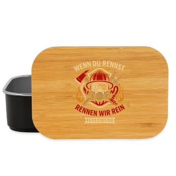 If you run / run we in fire brigade ! - Lunch Box - black - Front
