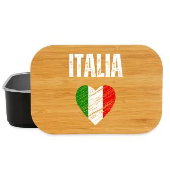 Ich liebe Italien, Flagge Italiens - Lunch Box - Schwarz - Vorne
