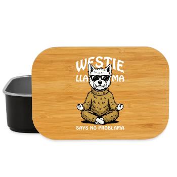 West Highland White Terrier meditiert - Lunch Box - Schwarz - Vorne