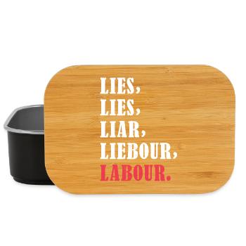 Bold anti-Labour Slogan Typography Design - Lunch Box - Schwarz - Vorne
