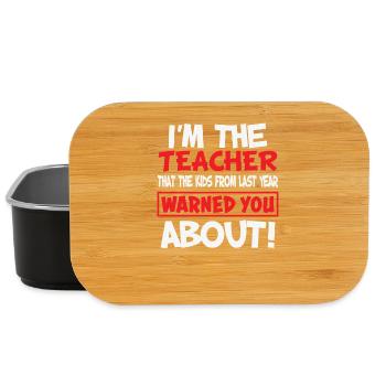 Humorous Teacher Quote Design - Lunch Box - black - Front