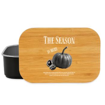 Herbst Design mit Kürbis und Walnuss - Lunch Box - Schwarz - Vorne