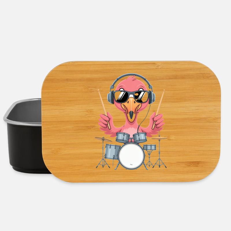 Batteur Flamingo avec casque - Boîte à goûter - noir