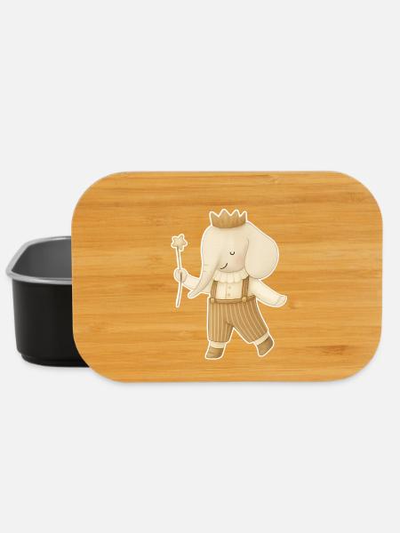Royal elephant in overalls - Lunch Box - black