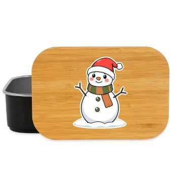Snowman - Lunch Box - black - Front