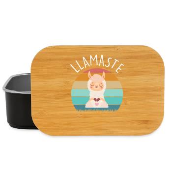 Llamaste yoga - Boîte à goûter - noir - Devant