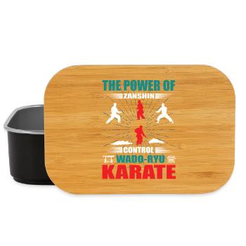 Wado-Ryu Karate Zanshin Design - Lunch Box - Schwarz - Vorne