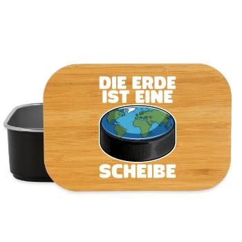 Eishockey Puck Scheibe Eishockeyteam - Lunch Box - Schwarz - Vorne