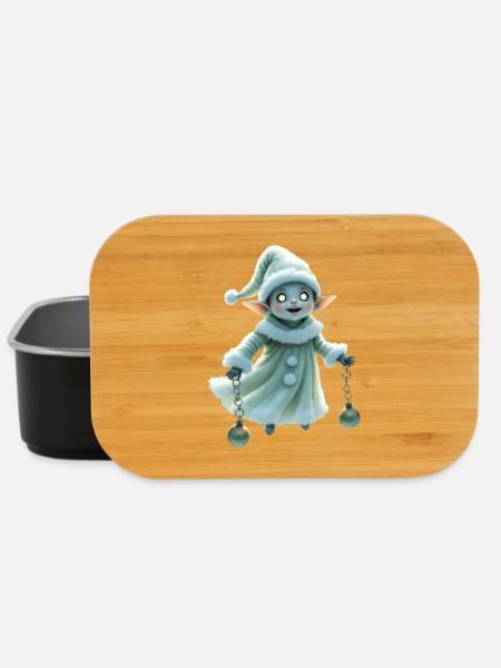 Winterzwerg mit Jingle Bells - Lunch Box - Schwarz