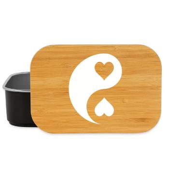 Yin Yang Herzen Emblem - Lunch Box - Schwarz - Vorne
