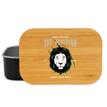 The Algerian – Proud Algeria lion design - Lunch Box - black - Front
