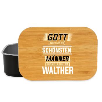 Walther the Most Beautiful Man Shaped by God Design - Lunch Box - black - Front