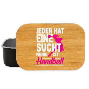 Handball Joueurs Handball Handball Cadeaux - Boîte à goûter - noir - Devant