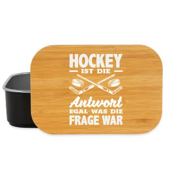 Funny Hockey Hockey Player Gift - Lunch Box - black - Front