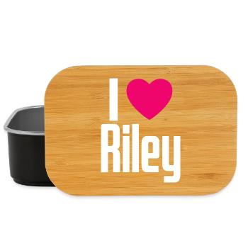 I Love Riley Pink Heart I Love Riley - Lunch Box - black - Front