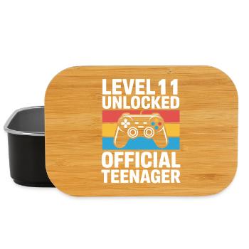 Level-11-Freigeschalteter offizieller Teenager - Lunch Box - Schwarz - Vorne