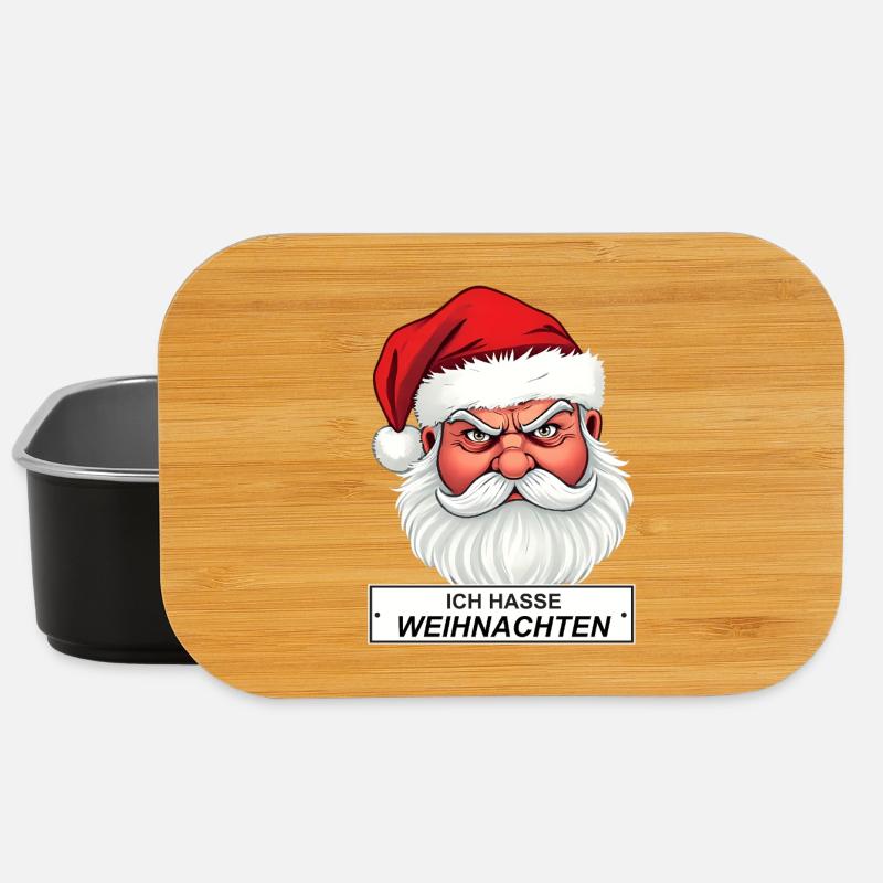 Je déteste le Père Noël en disant - Boîte à goûter - noir
