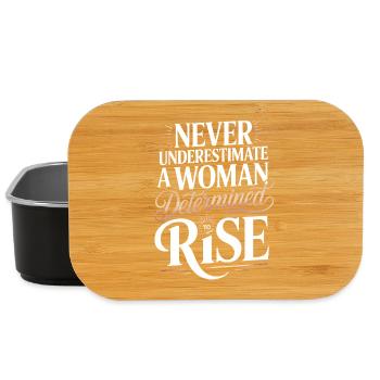 Never Underestimate a Woman: Determined Rise - Lunch Box - black - Front