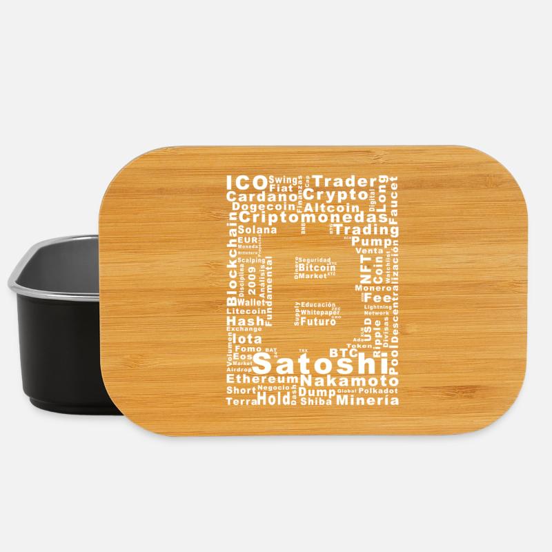 Satoshi Nakamoto Krypto-Collage - Lunch Box - Schwarz