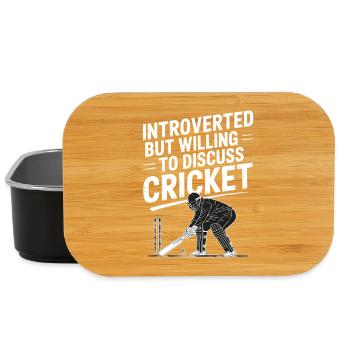 Drôle de cricket : Jeu de cricket vintage - Boîte à goûter - noir - Devant