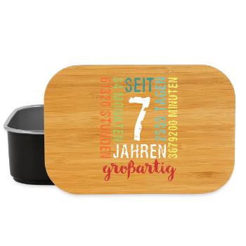 Great for 7 years - birthday seven 7. - Lunch Box - black - Front