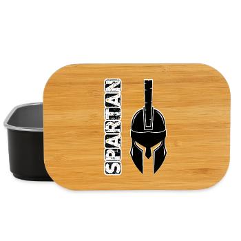 Schwarzer Grunge-Spartan-Helm - Lunch Box - Schwarz - Vorne