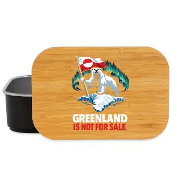 Drapeau de l’ours du Groenland Non à vendre - Boîte à goûter - noir - Devant